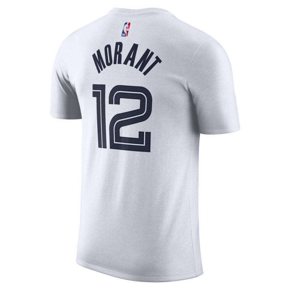 Ja Morant Memphis Grizzlies Unisex 2025/26 City Edition Name & Number T-Shirt - White for sale