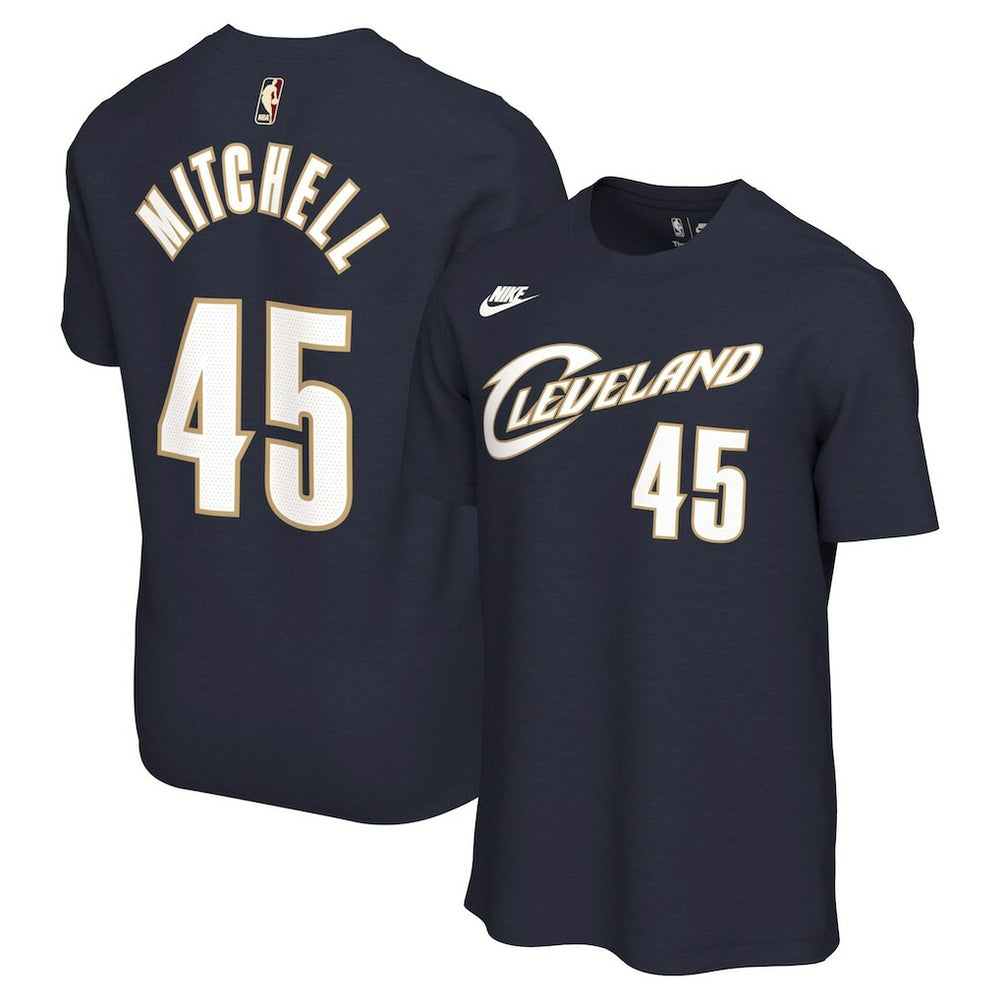 Donovan Mitchell Cleveland Cavaliers Unisex Name & Number T-Shirt sale - Classic Editi- Navy for sale