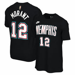 Ja Morant Memphis Grizzlies Unisex Name & Number T-Shirt - Classic Edition - Black shop