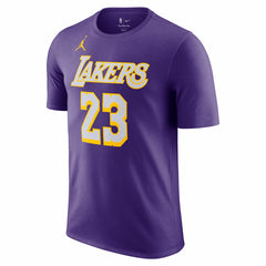 LeBron James Los Angeles Lakers Jordan Brand Unisex Name & Number T-Shirt - Statement Edition - Purple cheap