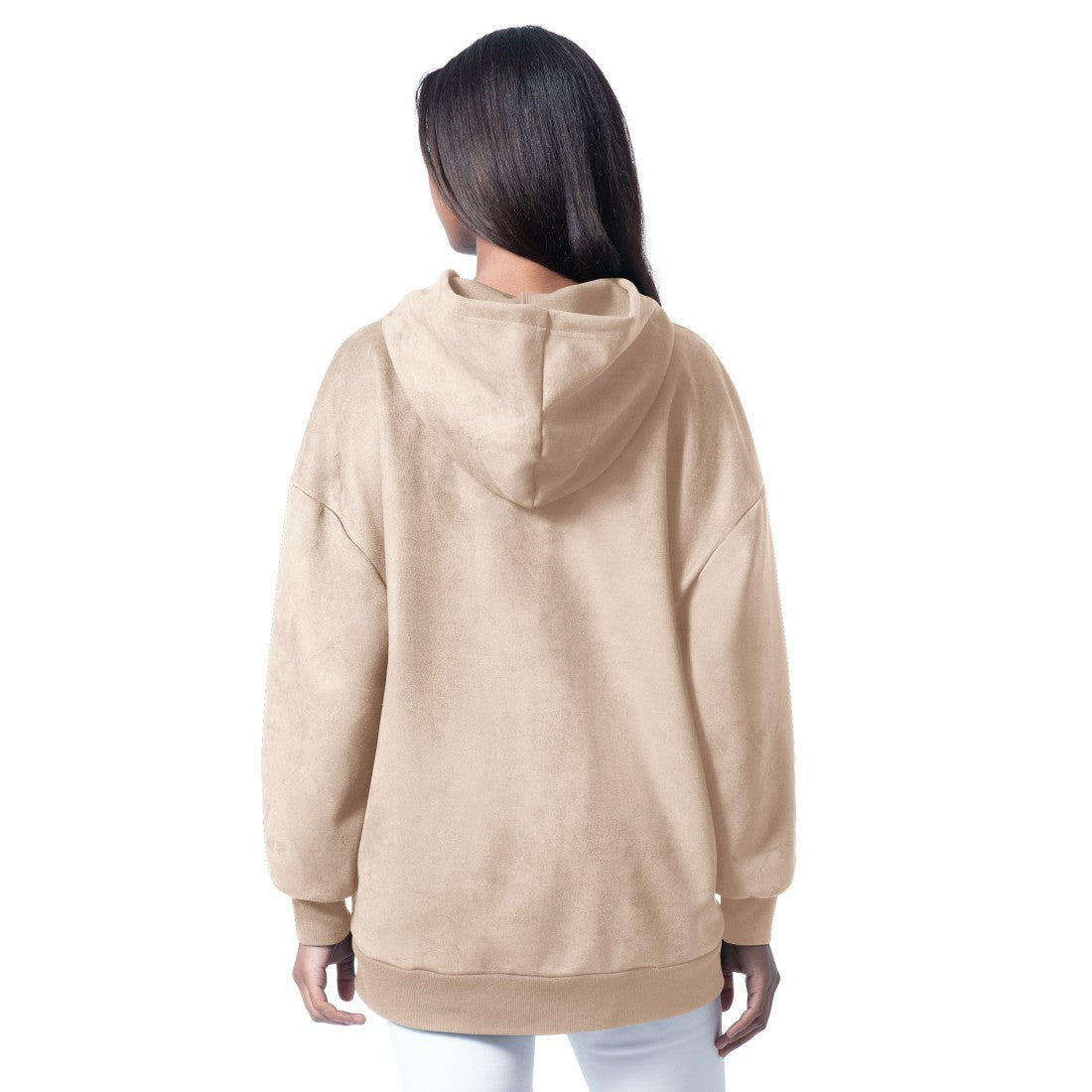 Denver Broncos G-III 4Her by Carl Banks Women's Best Hitter Oversized Tunic Pullover Hoodie - Cream outlet