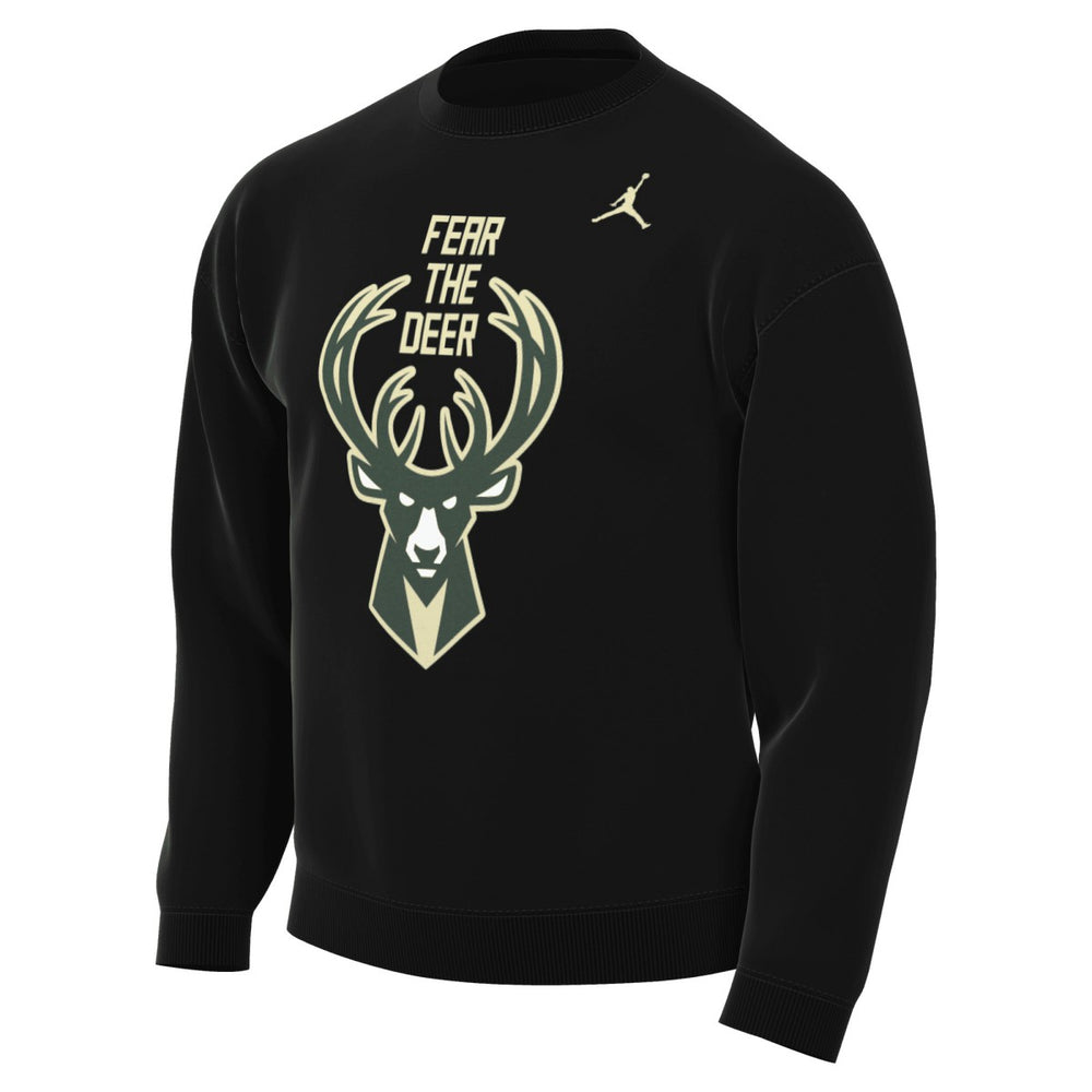 Milwaukee Bucks Jordan Brand Statement Edition Sweatshirt - Black sale