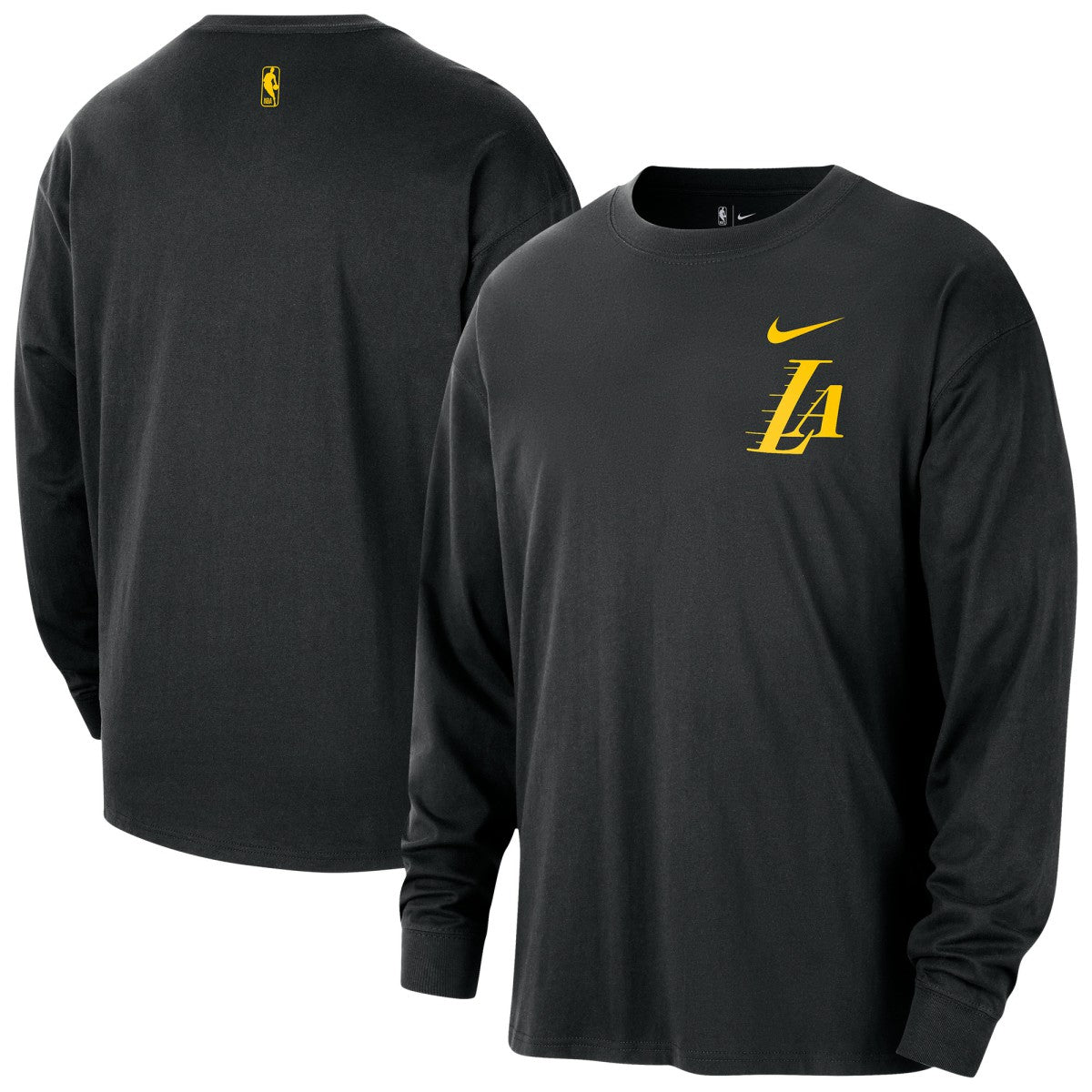 Los Angeles Lakers 2025/26 City Edition Remix Essential Logo Long Sleeve T-Shirt - Black cheap