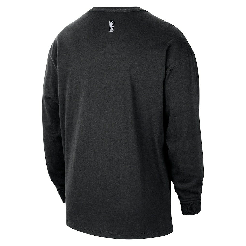 Brooklyn Nets 2025/26 City Edition Remix Essential Logo Long Sleeve T-Shirt - Black online