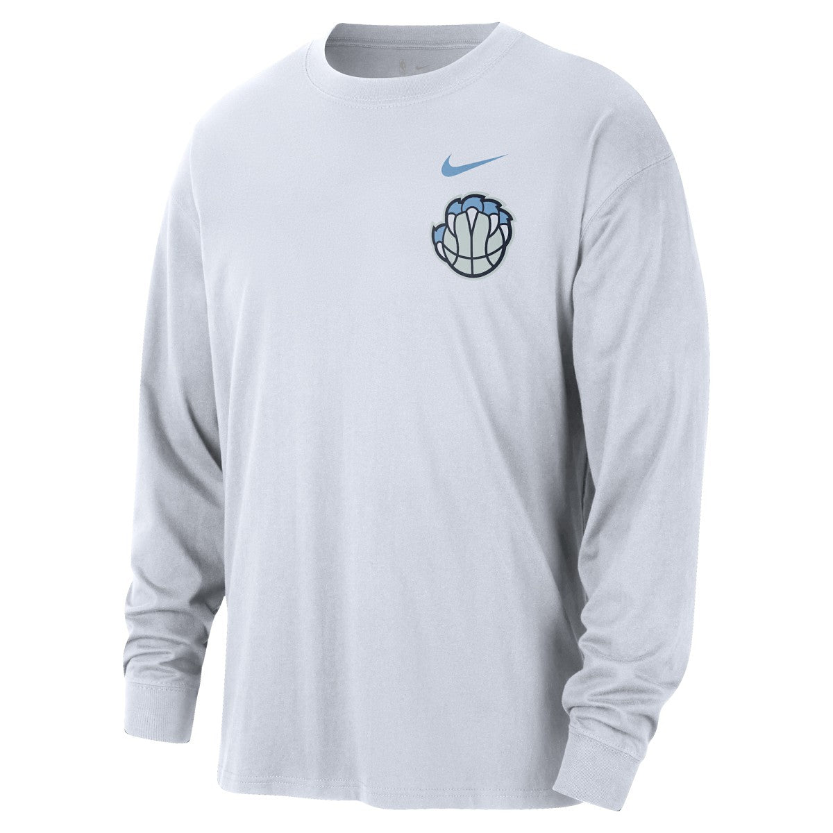 Memphis Grizzlies 2025/26 City Edition Remix Essential Logo Long Sleeve T-Shirt - White for sale