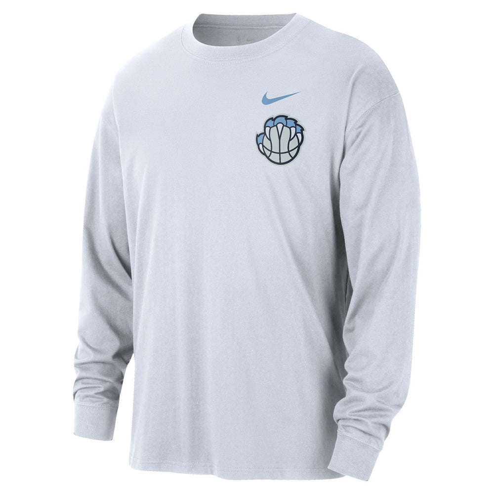Memphis Grizzlies 2025/26 City Edition Remix Essential Logo Long Sleeve T-Shirt - White for sale