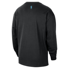 Miami Heat 2025/26 City Edition Remix Essential Logo Long Sleeve T-Shirt - Black for sale