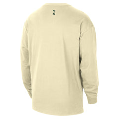 Milwaukee Bucks 2025/26 City Edition Remix Essential Logo Long Sleeve T-Shirt - Cream discount