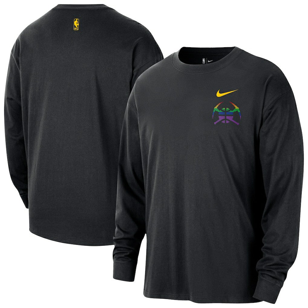 Denver Nuggets 2025/26 City Edition Remix Essential Logo Long Sleeve T-Shirt sale - Black online