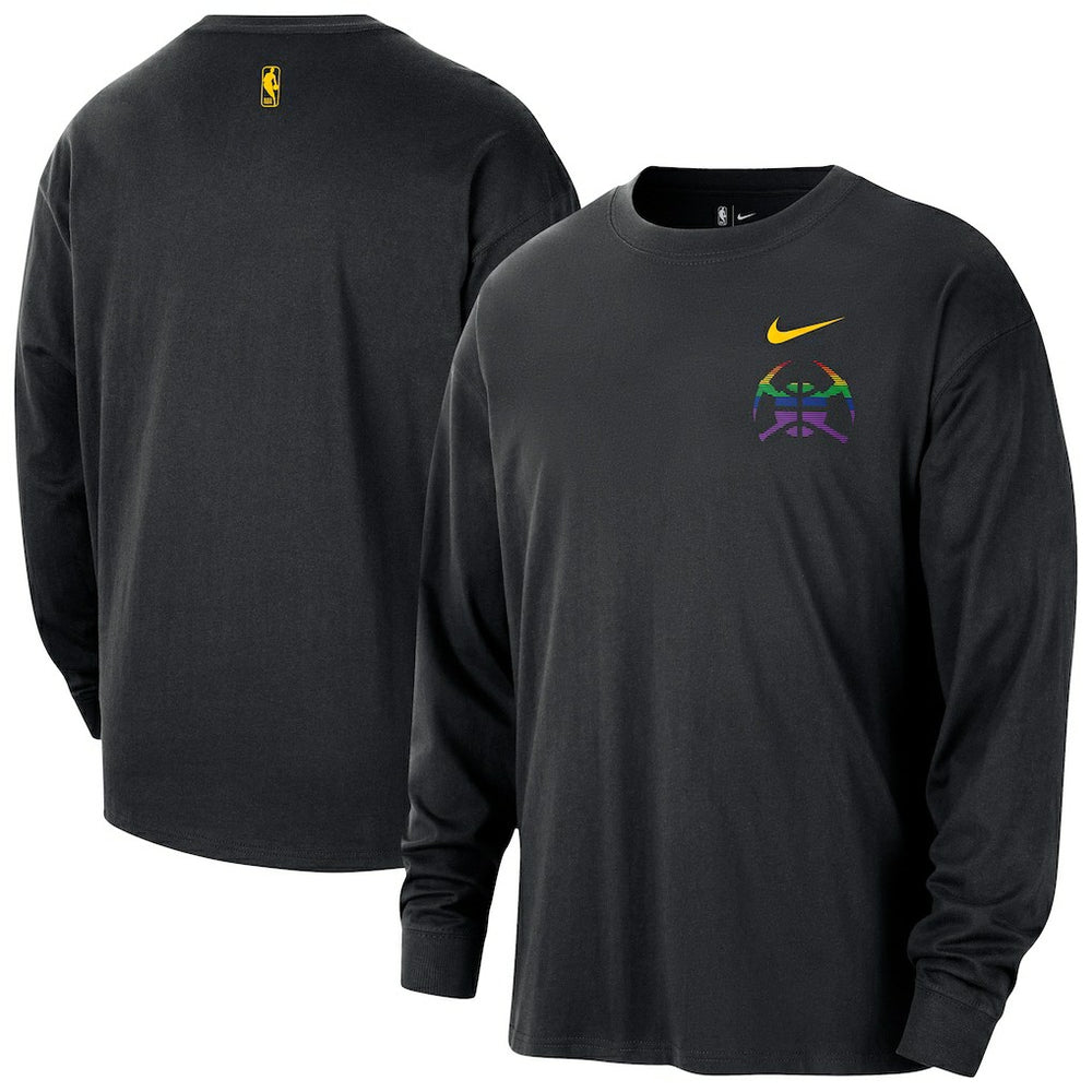Denver Nuggets 2025/26 City Edition Remix Essential Logo Long Sleeve T-Shirt sale - Black online