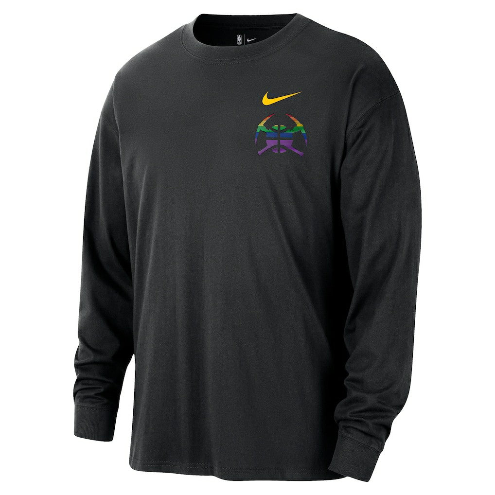 Denver Nuggets 2025/26 City Edition Remix Essential Logo Long Sleeve T-Shirt sale - Black online
