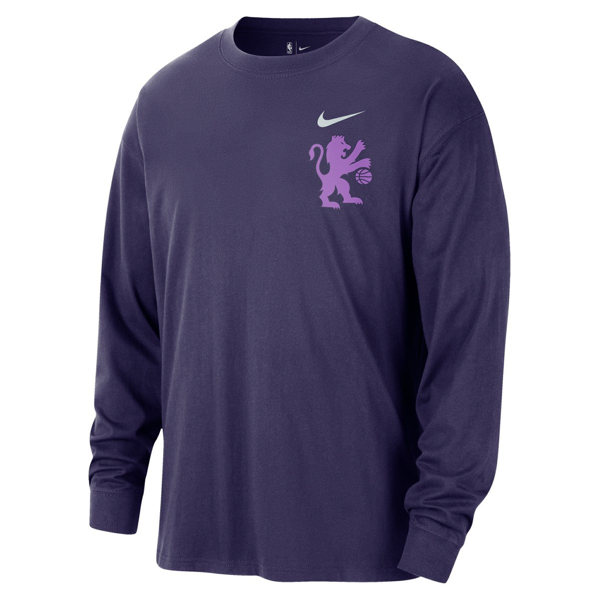 Sacramento Kings 2025/26 City Edition Remix Essential Logo Long Sleeve T-Shirt - Purple discount