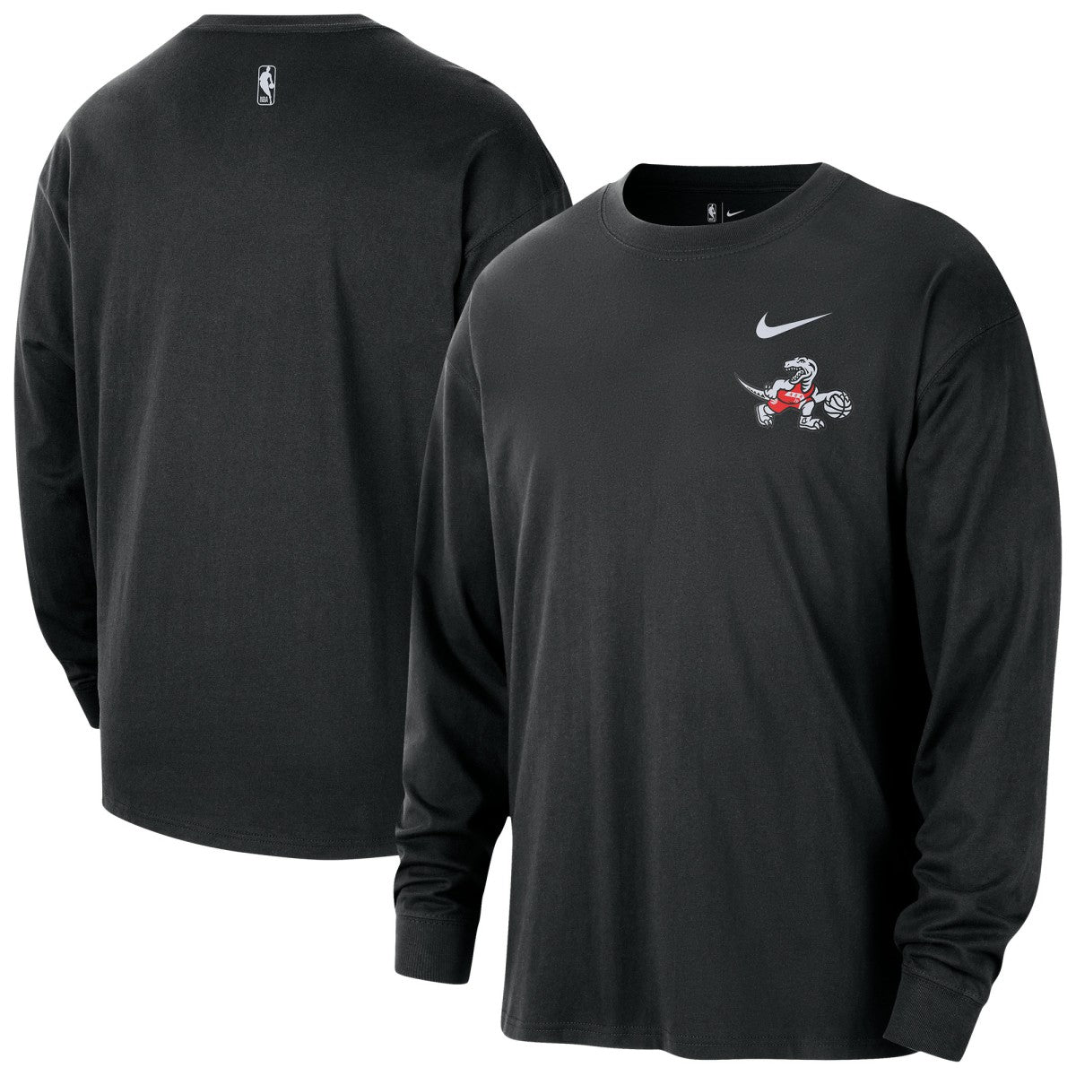Toronto Raptors 2025/26 City Edition Remix Essential Logo Long Sleeve T-Shirt - Black for sale