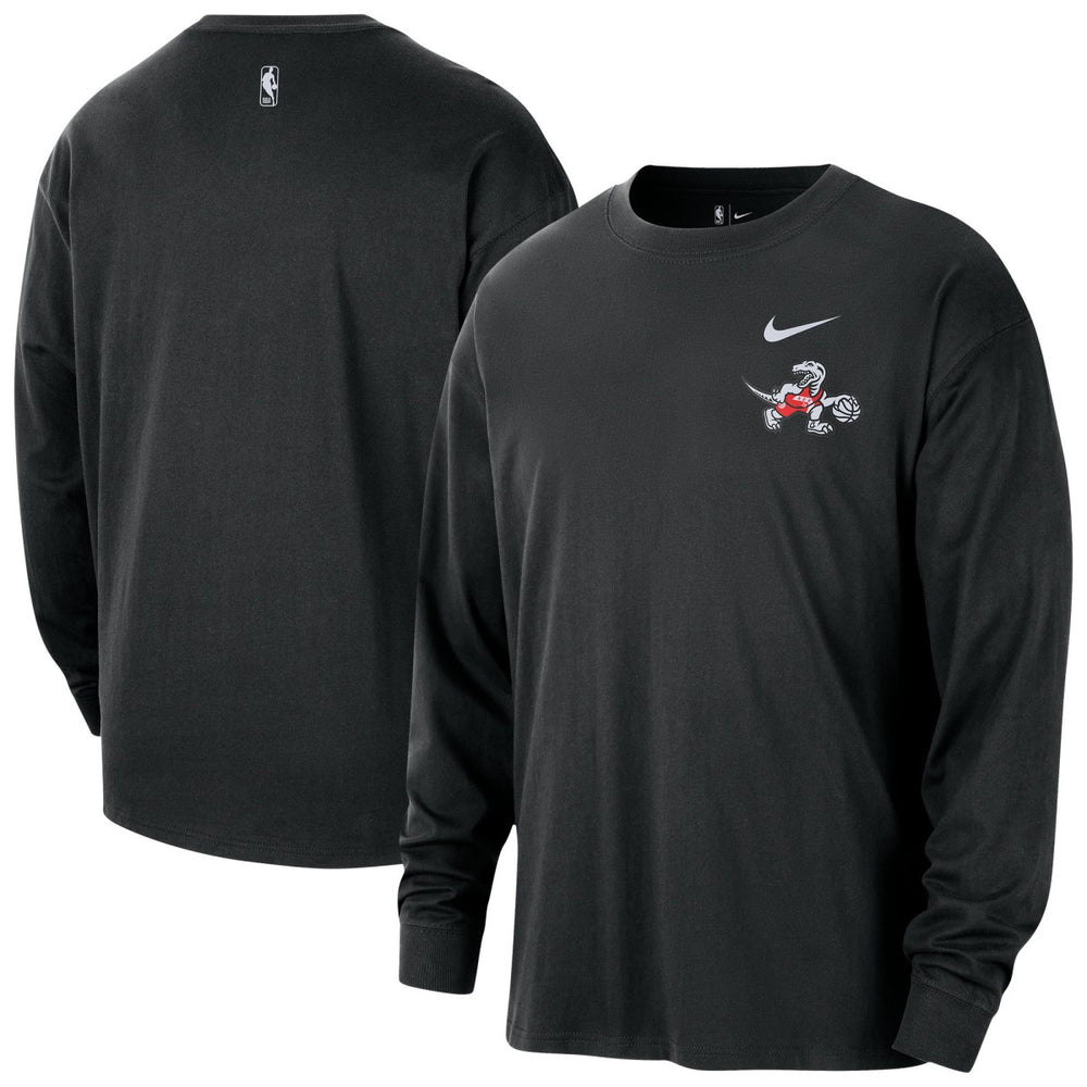 Toronto Raptors 2025/26 City Edition Remix Essential Logo Long Sleeve T-Shirt - Black for sale