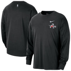 Toronto Raptors 2025/26 City Edition Remix Essential Logo Long Sleeve T-Shirt - Black for sale