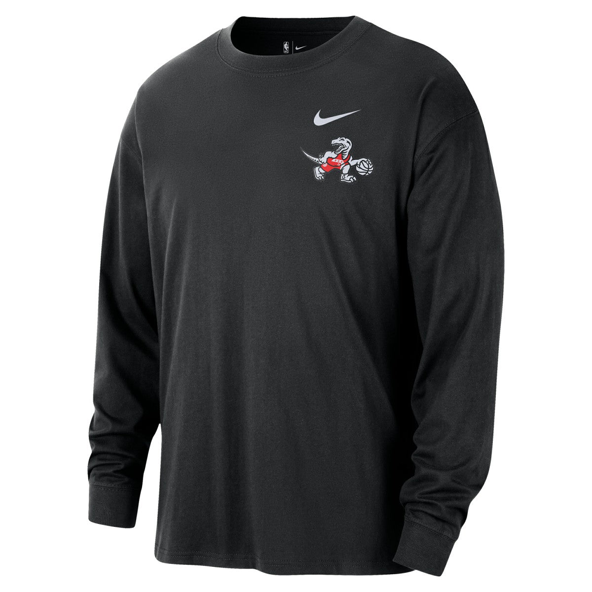 Toronto Raptors 2025/26 City Edition Remix Essential Logo Long Sleeve T-Shirt - Black for sale