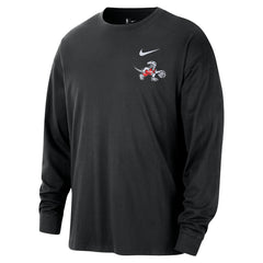 Toronto Raptors 2025/26 City Edition Remix Essential Logo Long Sleeve T-Shirt - Black for sale