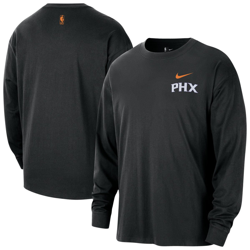 Phoenix Suns 2025/26 City Edition Remix Essential Logo Long Sleeve T-Shirt - Black cheap