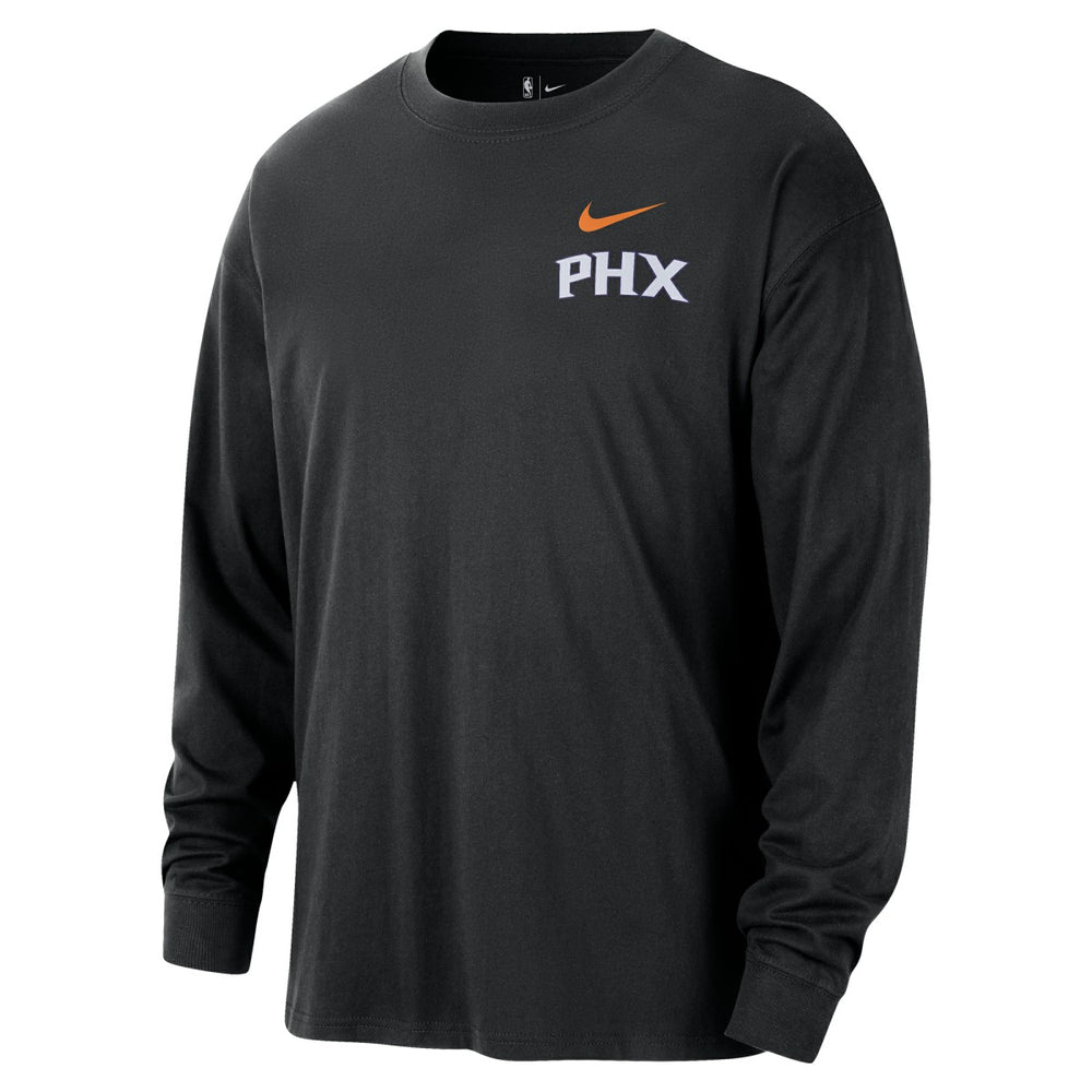 Phoenix Suns 2025/26 City Edition Remix Essential Logo Long Sleeve T-Shirt - Black cheap