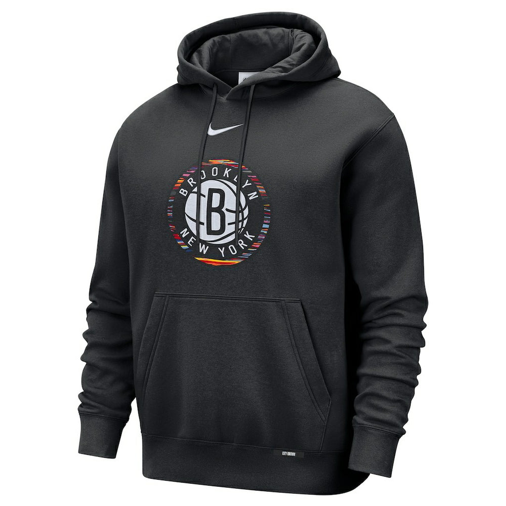 Brooklyn Nets 2025/26 City Edition Essential Logo Remix Hoodie - Black outlet
