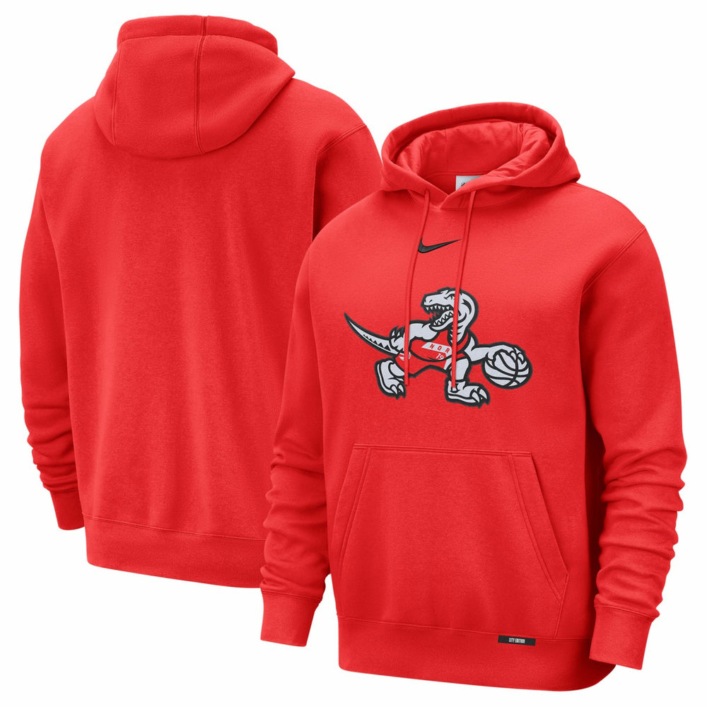 Toronto Raptors 2025/26 City Edition Essential Logo Remix Hoodie - Red sale