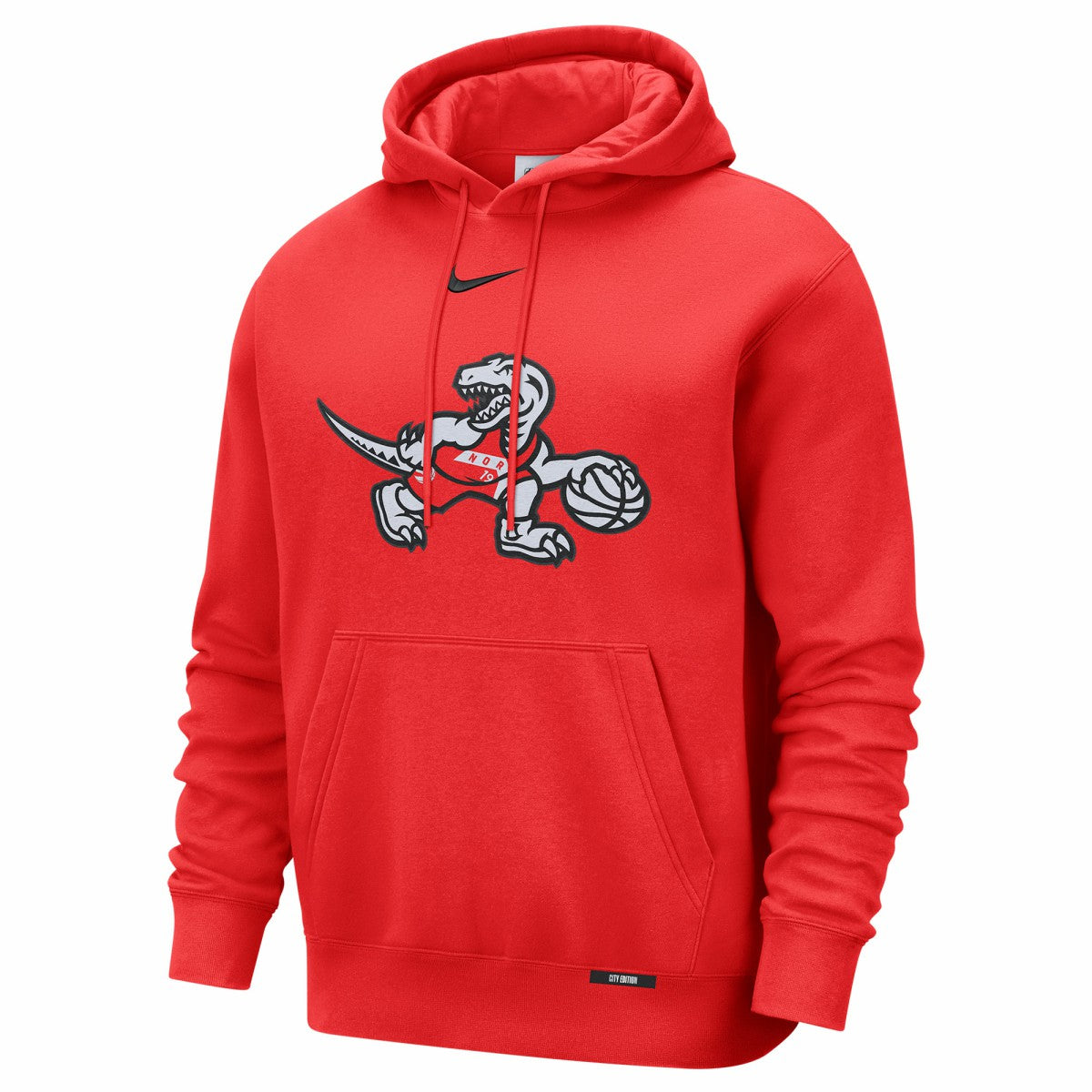 Toronto Raptors 2025/26 City Edition Essential Logo Remix Hoodie - Red sale