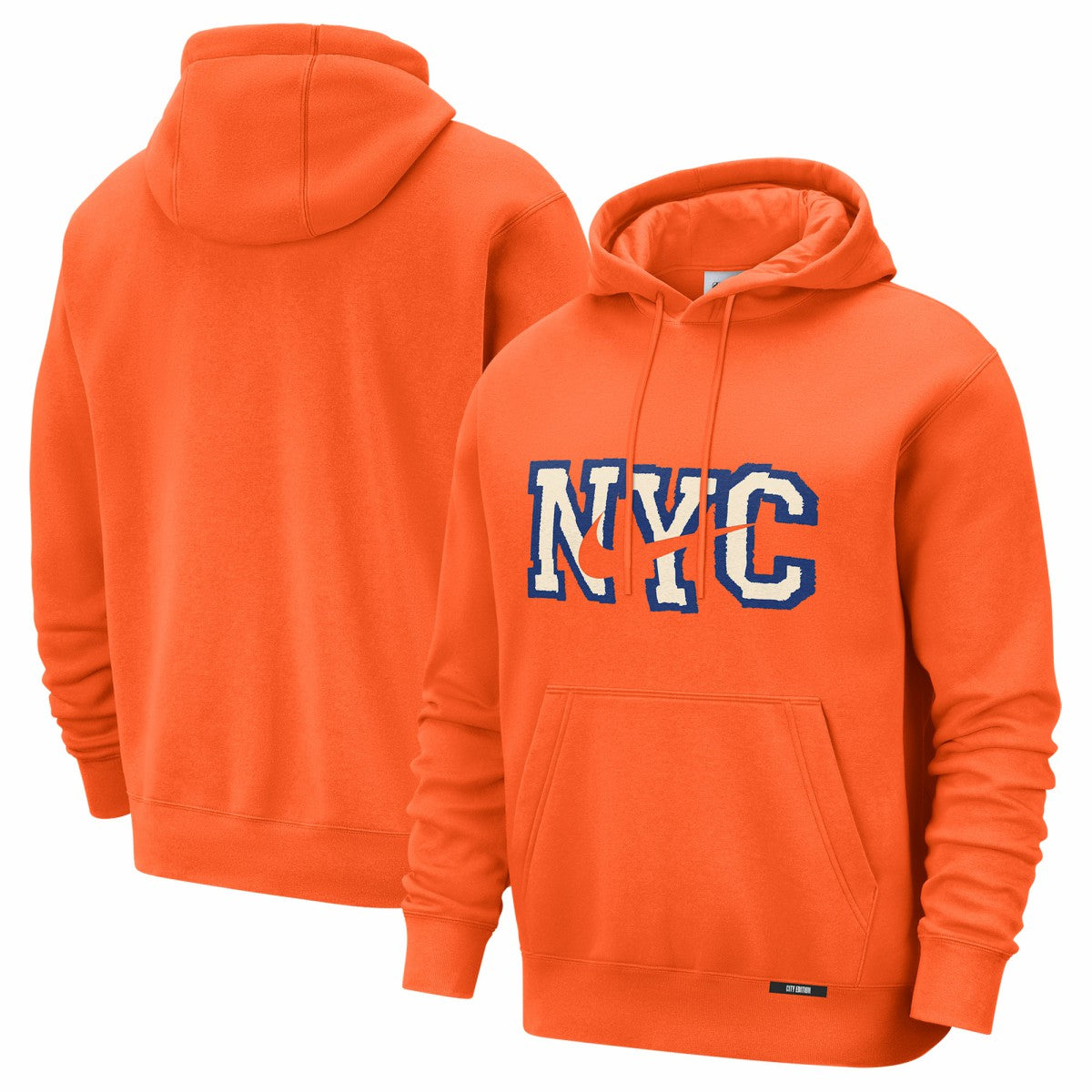 New York Knicks 2025/26 City Edition Essential Logo Remix Hoodie - Orange online
