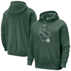 Milwaukee Bucks 2025/26 City Edition Essential Logo Remix Hoodie - Hunter Green outlet