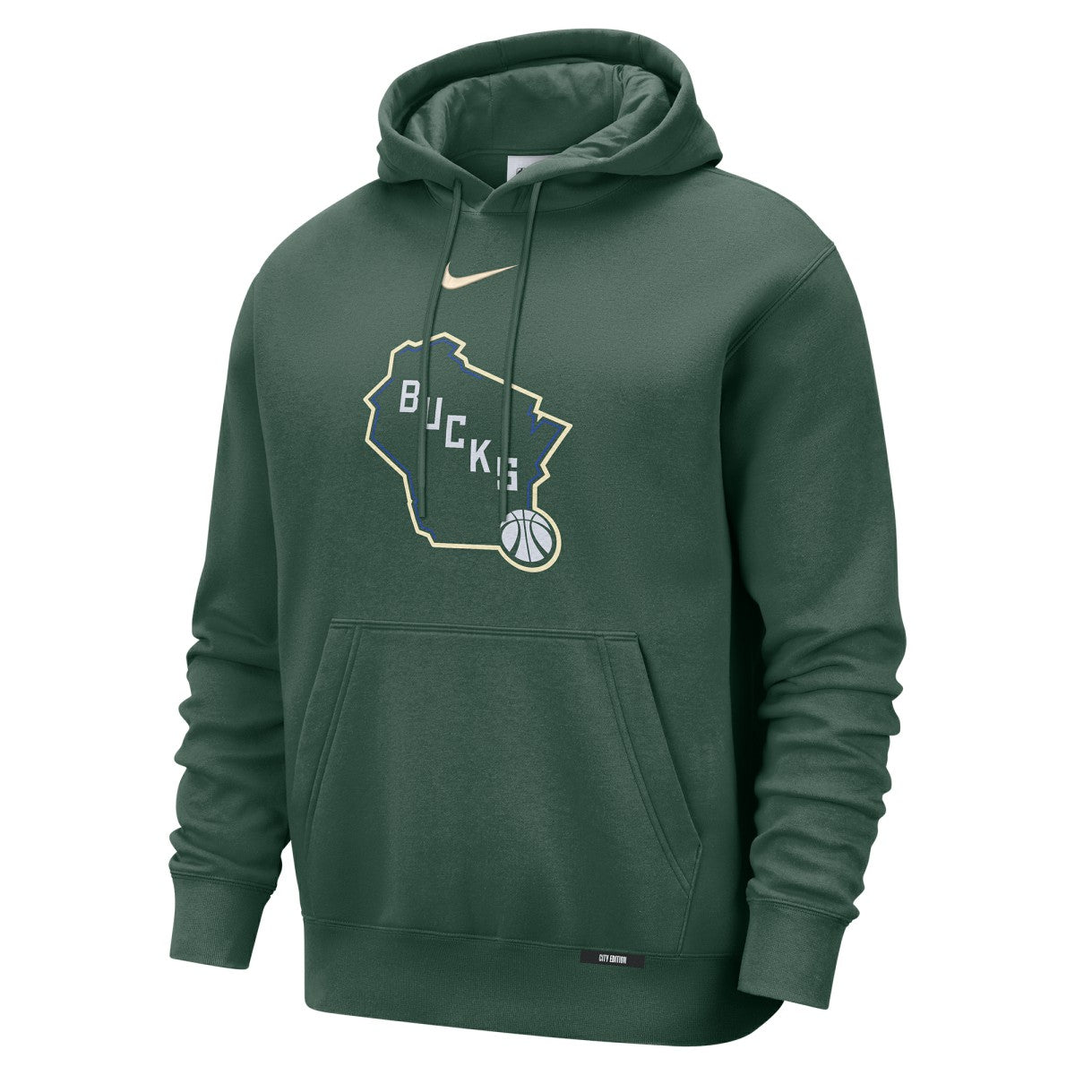 Milwaukee Bucks 2025/26 City Edition Essential Logo Remix Hoodie - Hunter Green outlet