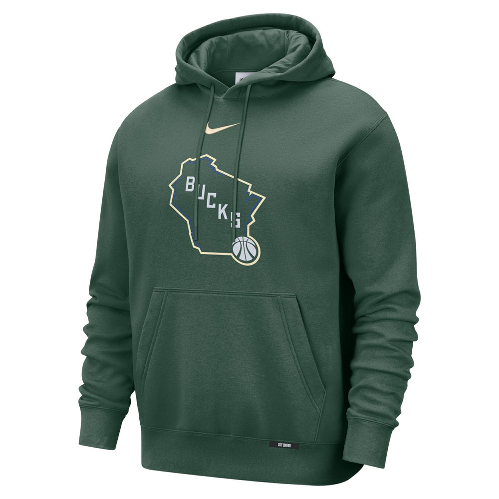 Milwaukee Bucks 2025/26 City Edition Essential Logo Remix Hoodie - Hunter Green outlet