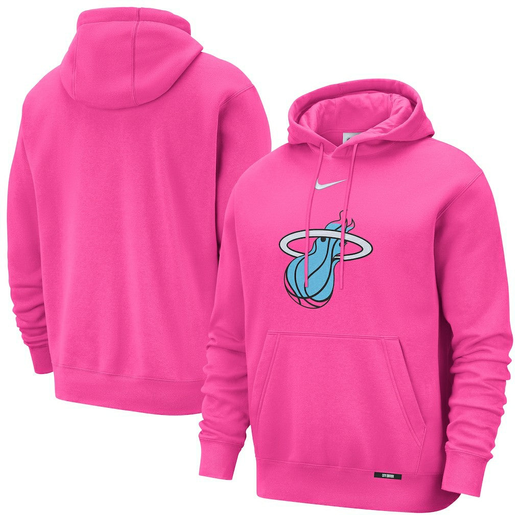Miami Heat 2025/26 City Edition Essential Logo Remix Hoodie - Pink outlet