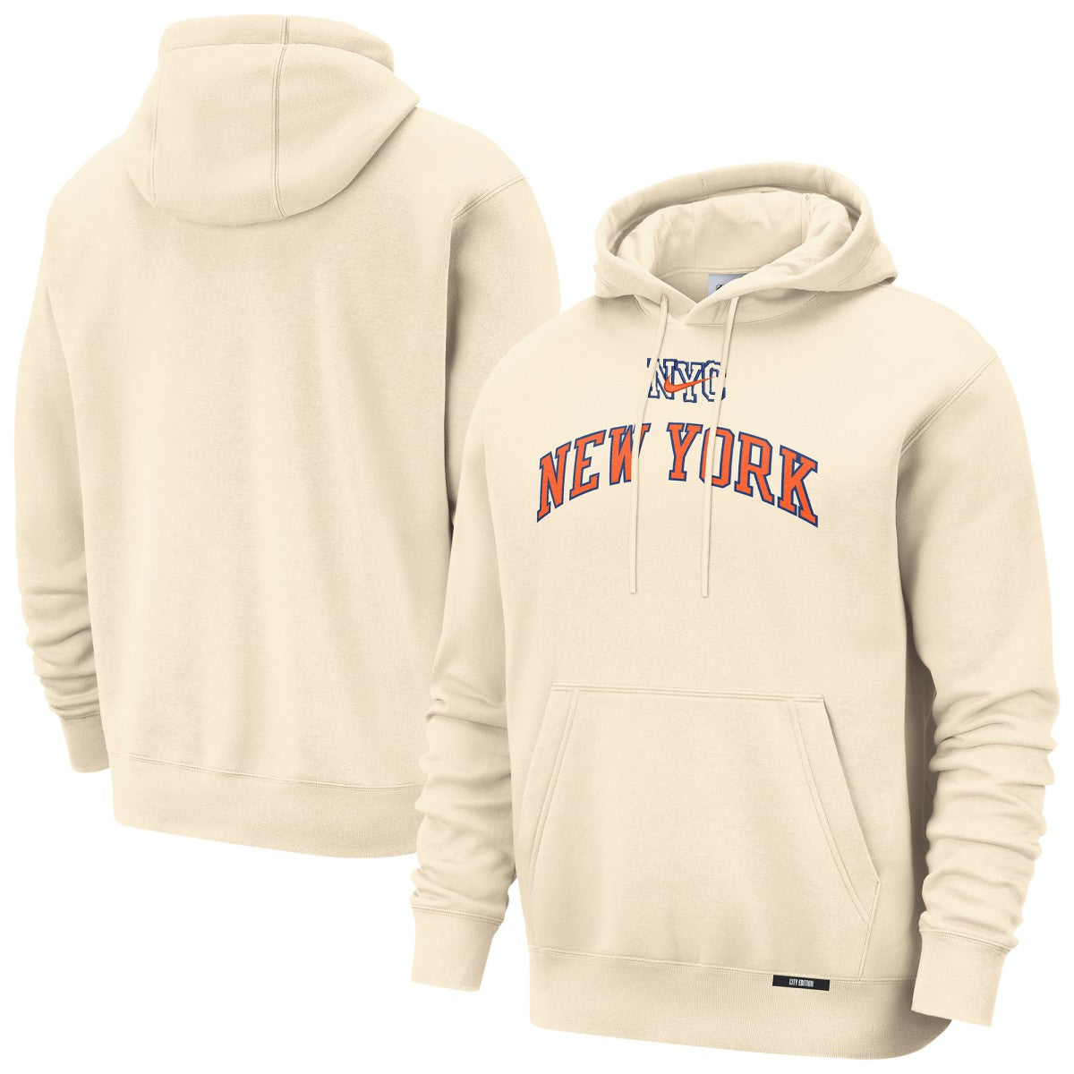 New York Knicks 2025/26 City Edition Essential Remix Club Hoodie - Natural outlet