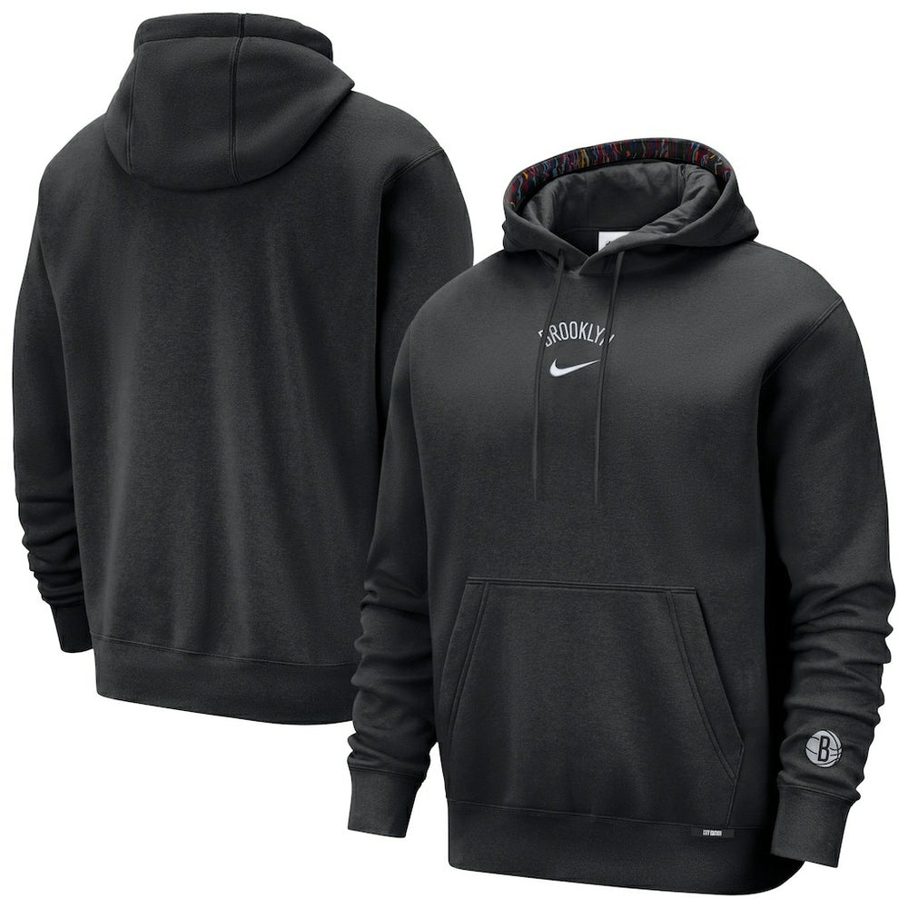 Brooklyn Nets 2025/26 City Edition Courtside Remix Premium Hoodie - Black sale