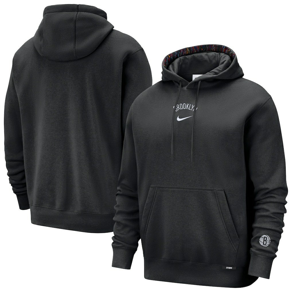 Brooklyn Nets 2025/26 City Edition Courtside Remix Premium Hoodie - Black sale