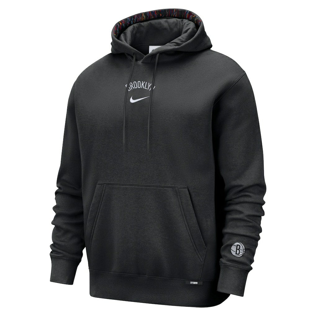 Brooklyn Nets 2025/26 City Edition Courtside Remix Premium Hoodie - Black sale