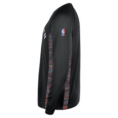 Brooklyn Nets 2025/26 City Edition Authentic Pregame Dri-FIT Long Sleeve Shooting T-Shirt - Black discount