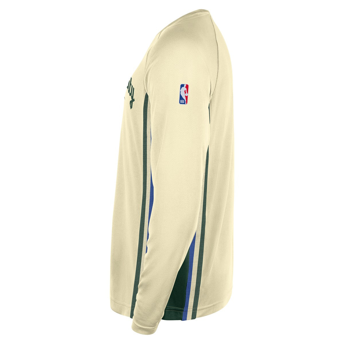 Milwaukee Bucks 2025/26 City Edition Authentic Pregame Dri-FIT Long Sleeve Shooting T-Shirt - Cream discount