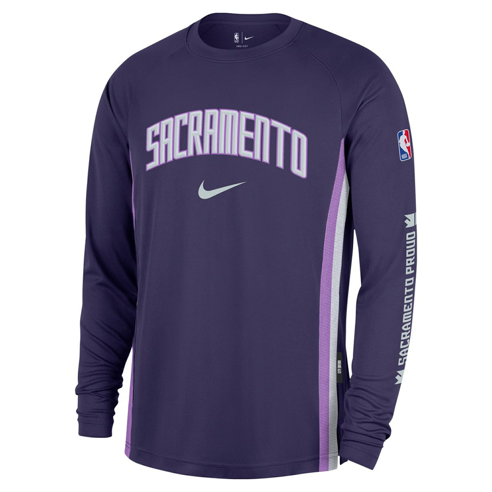 Sacramento Kings 2025/26 City Edition Authentic Pregame Dri-FIT Long Sleeve Shooting T-Shirt - Purple sale