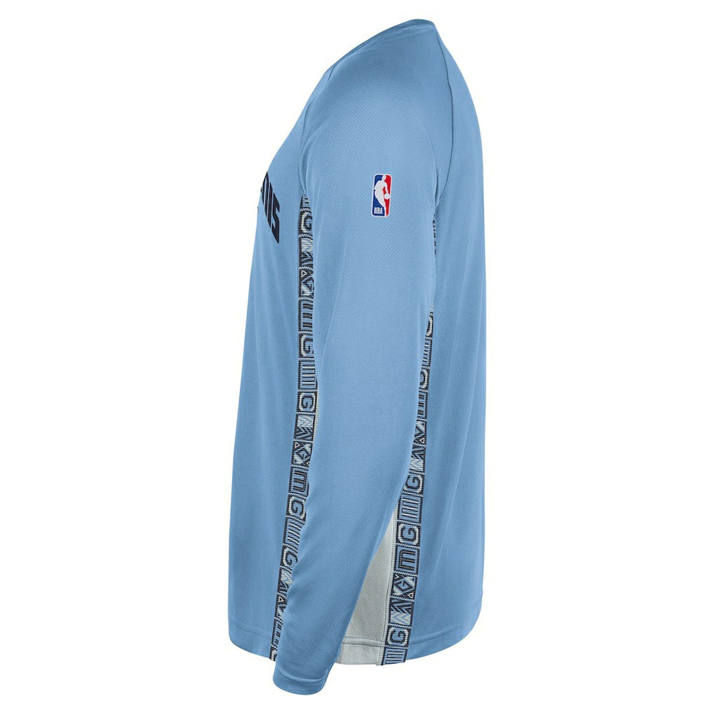 Memphis Grizzlies 2025/26 City Edition Authentic Pregame Dri-FIT Long Sleeve Shooting T-Shirt - Light Blue outlet