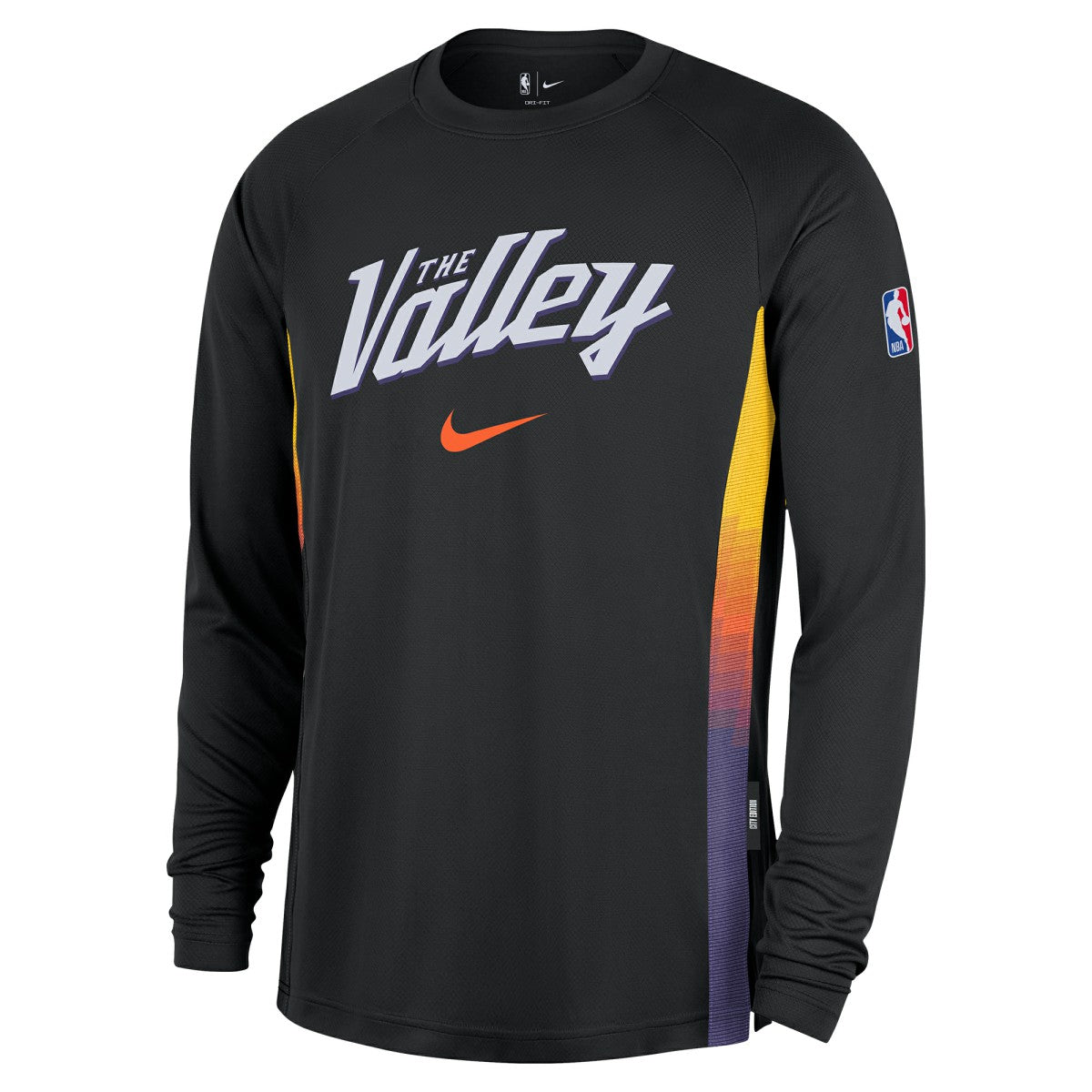 Phoenix Suns 2025/26 City Edition Authentic Pregame Dri-FIT Long Sleeve Shooting T-Shirt - Black on sale