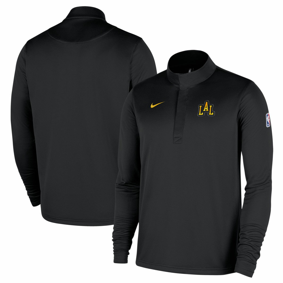 Los Angeles Lakers 2025/26 City Edition Remix Authentic Coaches Dri-FIT Half-Zip Pullover - Black on sale