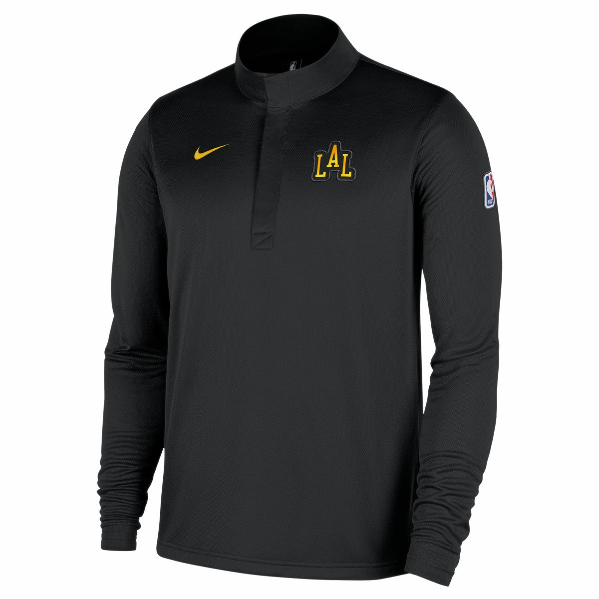 Los Angeles Lakers 2025/26 City Edition Remix Authentic Coaches Dri-FIT Half-Zip Pullover - Black on sale