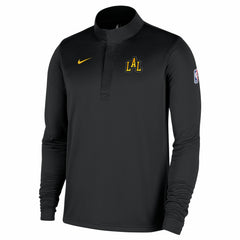 Los Angeles Lakers 2025/26 City Edition Remix Authentic Coaches Dri-FIT Half-Zip Pullover - Black on sale