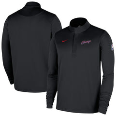 Chicago Bulls 2025/26 City Edition Remix Authentic Coaches Dri-FIT Half-Zip Top - Black outlet