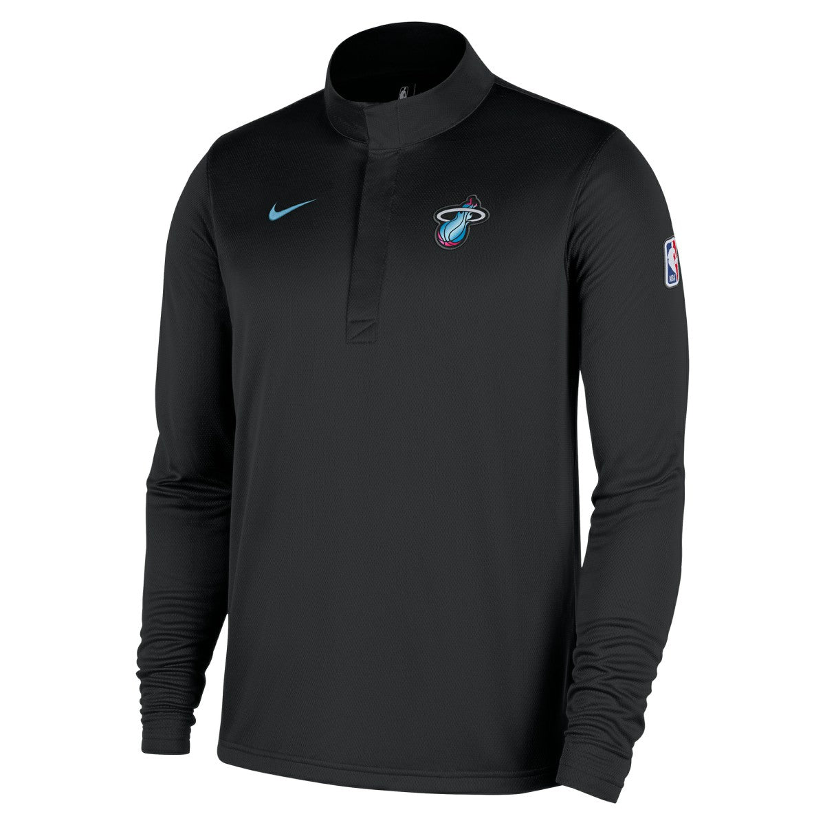 Miami Heat 2025/26 City Edition Remix Authentic Coaches Dri-FIT Half-Zip Top - Black on sale