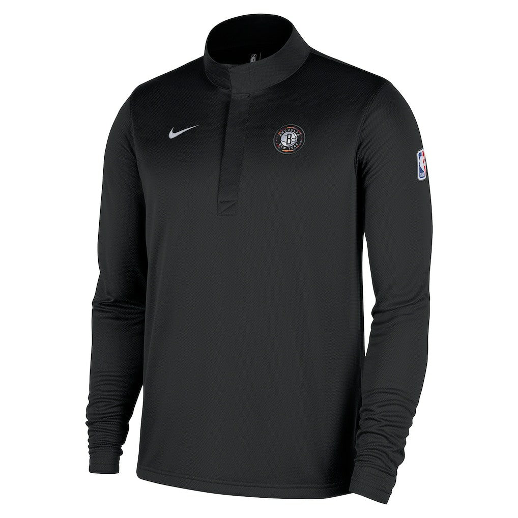 Brooklyn Nets 2025/26 City Edition Remix Authentic Coaches Dri-FIT Half-Zip Top - Black for sale