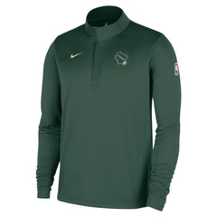 Milwaukee Bucks 2025/26 City Edition Remix Authentic Coaches Dri-FIT Half-Zip Top - Hunter Green discount
