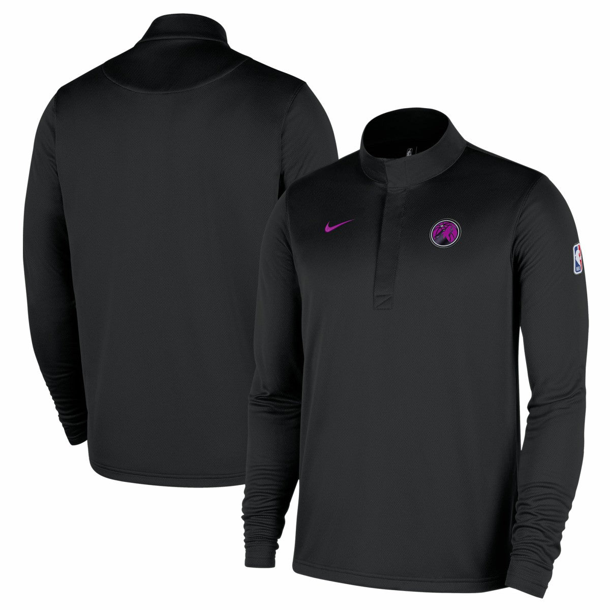 Minnesota Timberwolves 2025/26 City Edition Remix Authentic Coaches Dri-FIT Half-Zip Pullover - Black shop