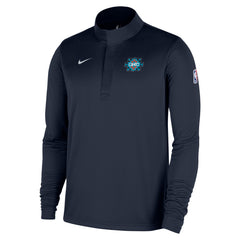 Oklahoma City Thunder 2025/26 City Edition Remix Authentic Coaches Dri-FIT Half-Zip Top - Navy shop