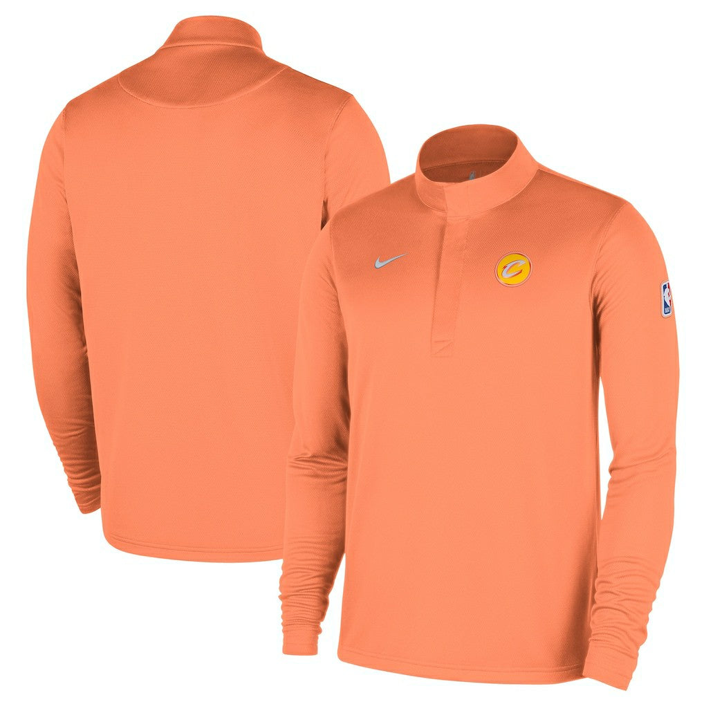Cleveland Cavaliers 2025/26 City Edition Remix Authentic Coaches Dri-FIT Half-Zip Pullover sale - Orange cheap